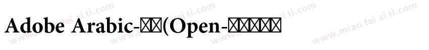 Adobe Arabic-粗体(Open字体转换